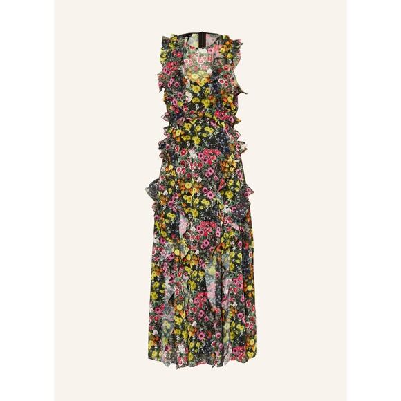 Ted Baker Women's Sleeveless Waterfall‎ Midi Dress in Black, Gloriha Size 1 - Picture 4 of 13